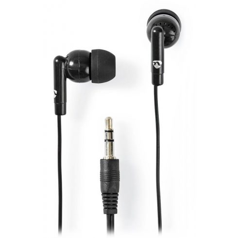 NEDIS žičane slušalice/ in-ear/ 3,5 mm jack/ kabel 1,20 m/ crne