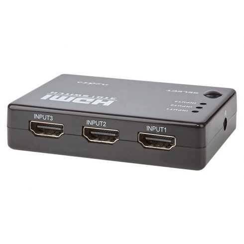 NEDIS HDMI prekidač/ 3x HDMI ulaz/ 1x HDMI izlaz/ 1080p/ ABS/ antracit/ kutija