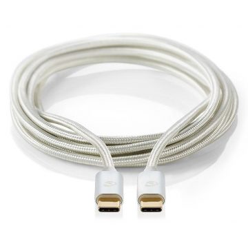   NEDIS PROFIGOLD USB 2.0 kabel/ USB-C utikač - USB-C utikač/ najlon/ srebrni/ BOX/ 2m