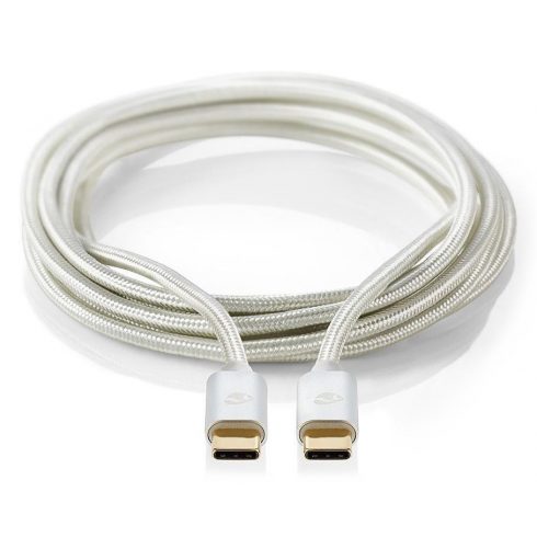 NEDIS PROFIGOLD USB 2.0 kabel/ USB-C utikač - USB-C utikač/ najlon/ srebrni/ BOX/ 2m