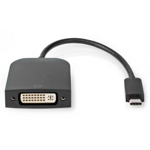 NEDIS kabelski adapter USB 3.2 Gen 1/ USB-C utikač - DVI-D 24+1 utičnica/ okrugli/ crni/ 20cm