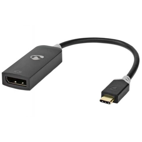 NEDIS kabelski adapter USB 3.2 Gen 1/ USB-C utikač - DisplayPort utičnica/ okrugli/ crni/ BOX/ 20cm