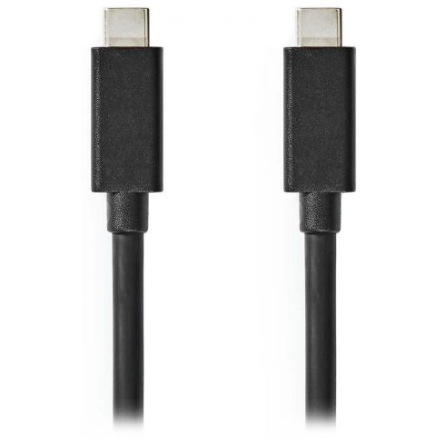 NEDIS USB 3.2 kabel/ USB-C utikač - USB-C utikač/ 20 Gbps/ poniklano/ crni/ 1m