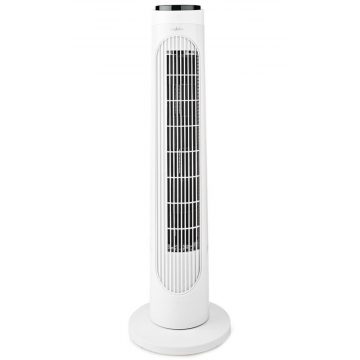   NEDIS stupni ventilator/ visina: 76 cm/ snaga 50 W/ 3 brzine/ rotacija/ daljinsko upravljanje/ bijelo-crno