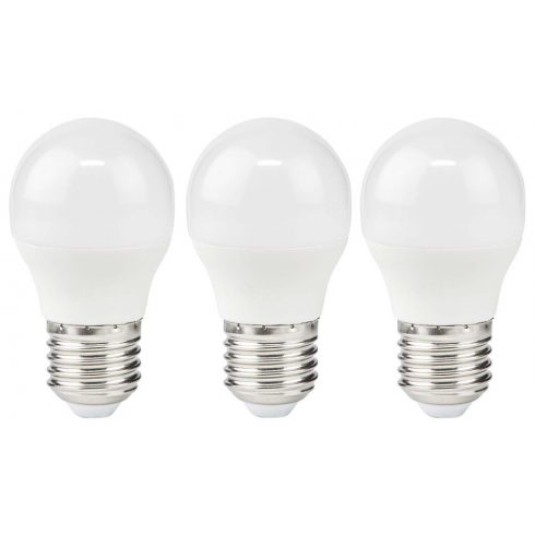 NEDIS LED žarulja E27/ G45/ 4,9 W/ 220 V/ 470 lm/ 2700 K/ topla bijela/ mat/ 3 kom.