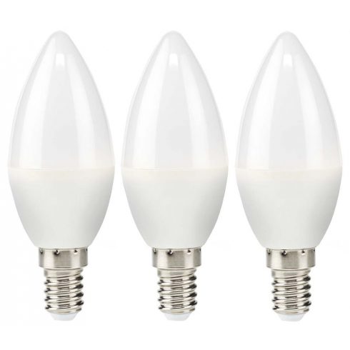 NEDIS LED žarulja E14/ svijeća/ 2,8 W/ 220 V/ 250 lm/ 2700 K/ topla bijela/ mat/ 3 kom.