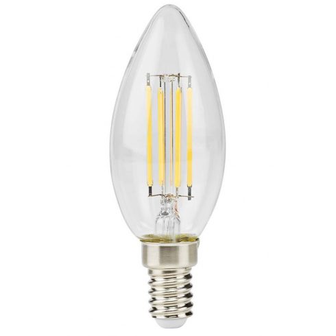 NEDIS LED žarulja E14/ svijeća/ 4,5 W/ 220 V/ 470 lm/ 2700 K/ prigušiva/ topla bijela/ retro stil/ prozirna