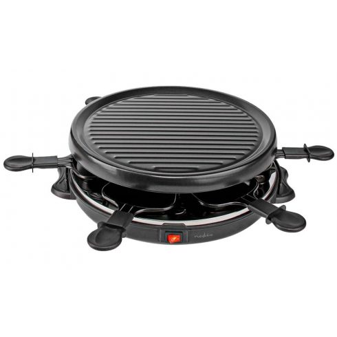 NEDIS Gourmet / Raclette roštilj/ električni/ potrošnja 800W/ za 6 osoba/ neljepljiva površina/ crni