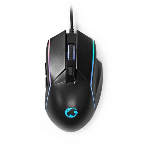 NEDIS gaming miš GMWD510BK/ žični/ optički/ pozadinsko osvjetljenje/ 7200dpi/ 6 tipki/ USB/ crni