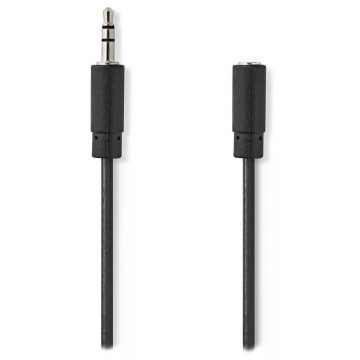   NEDIS produžni stereo audio kabel s utičnicom/ 3,5 mm utikač - 3,5 mm utičnica/ crni/ bulk/ 10m