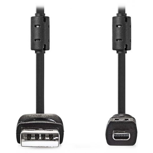 NEDIS USB 2.0 kabel/ USB-A utikač - UC-E6 8-pinski utikač/ za fotoaparat Panasonic, Fujitsu, Kodak/ crni/ bulk/ 2m