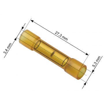 43-093# Izolirani konektor konektor 27,3/5,3/3,4 žuta