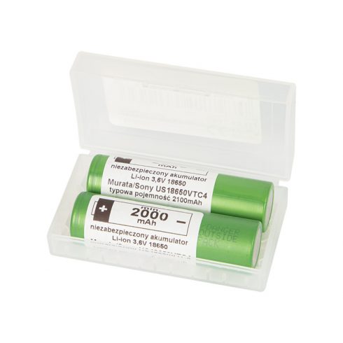 85-592# Baterija 18650 Li-ion 2100mah 3.6v 2kom Sony/Murata+kutija za dvije baterije