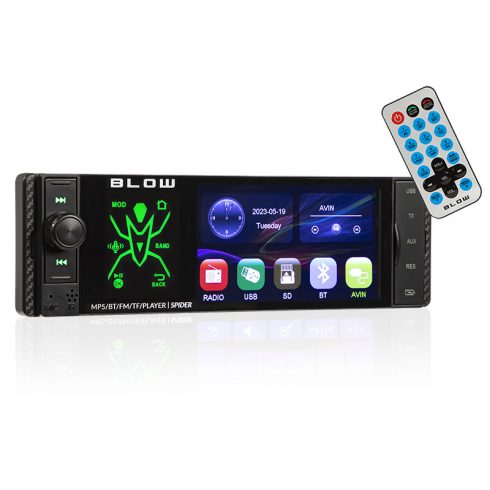 78-337# Radio blow Spider 4" rds rgb mp5/usb/micro sd/bluetooth