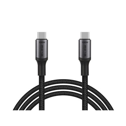 66-159# USB-C - USB-C 2.0 konektor 1,0 m crna pletenica 100 W