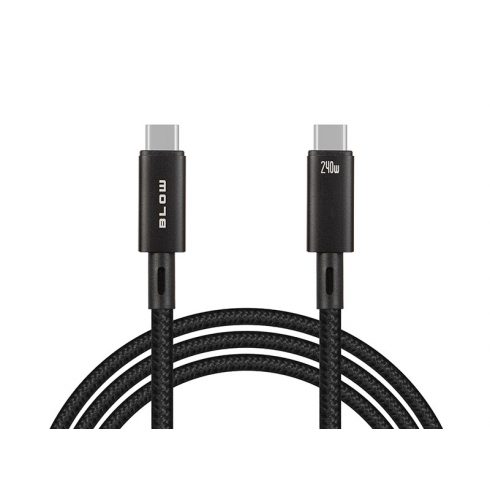 66-160# USB-C konektor - USB-C 4.0 40gbps 240w 1,0m crna pletenica