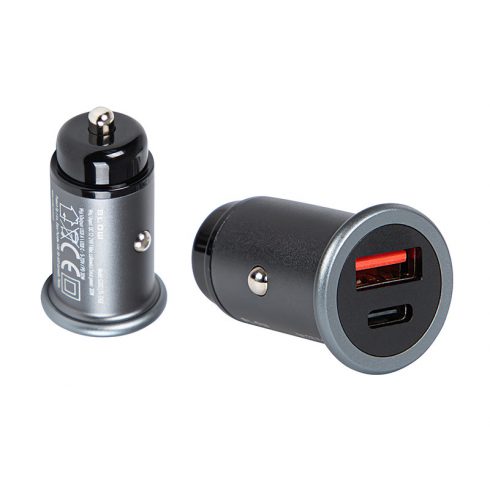 75-726# Auto punjač usb + usb-c utičnica 30w g30c