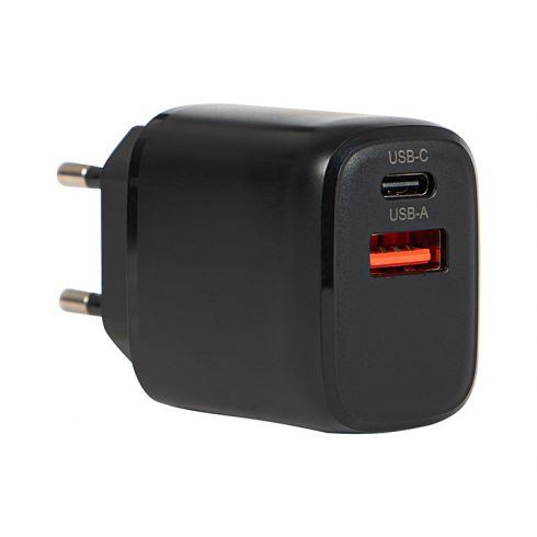 76-019# Zidni punjač USB utičnica + USB-C QC 20W