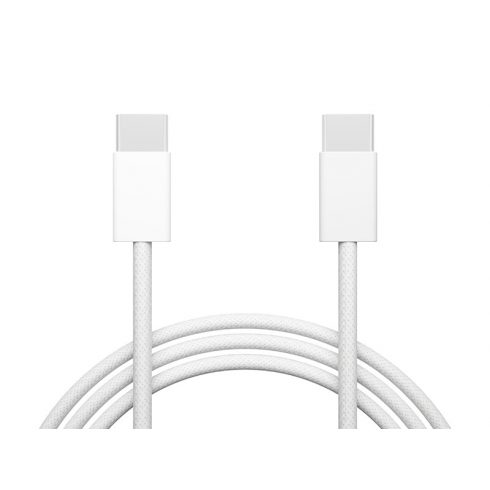 66-165# USB-C - USB-C konektor 1,0 m bijele pletenice