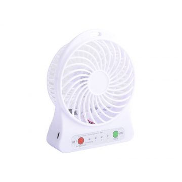 44-502# Stolni ventilator 10cm USB + baterija, bijeli