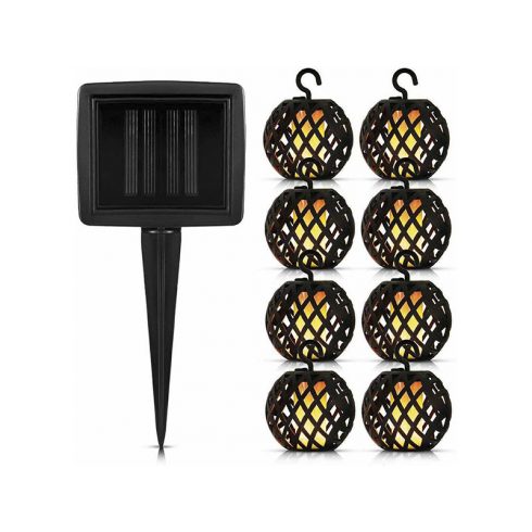 70-290# Niz vrtnog solarnog kolektora, 8 LED toplih kugli, gs-01