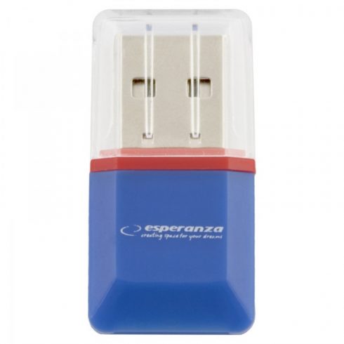 EA134B Micro SD USB čitač kartica plavi Esperanza