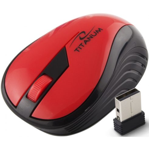 TM114R Titanium bežični miš 2.4ghz 3d opt. USB duga crveno