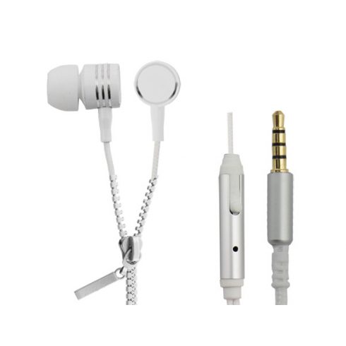 EH161W Esperanza in-ear slušalice s mikrofonom na patentni zatvarač, bijele