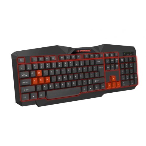 EGK201R Esperanza žična tipkovnica. game led usb tirions red