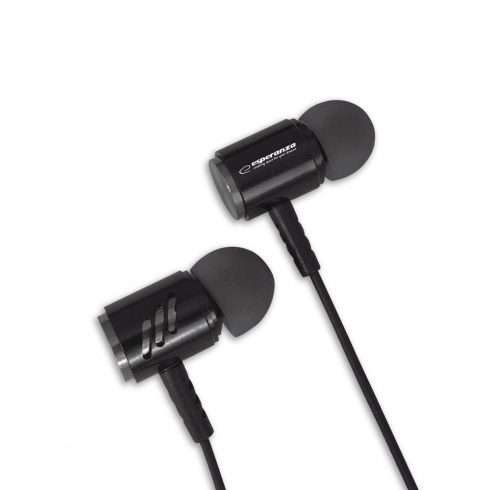 EH207KS Esperanza metalne in-ear slušalice s mikrofonom eh207 crne i srebrne