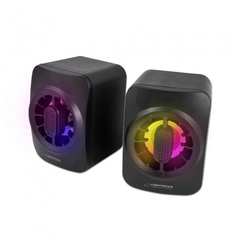 EGS104 Esperanza zvučnici 2.0 usb led rainbow horn