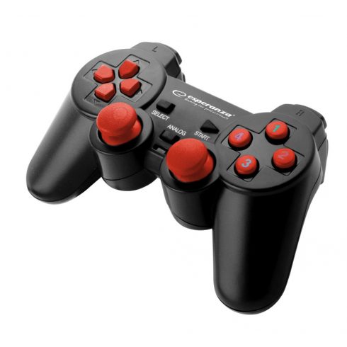 EGG102R Gamepad PC USB Warrior Black and Red Esperanza