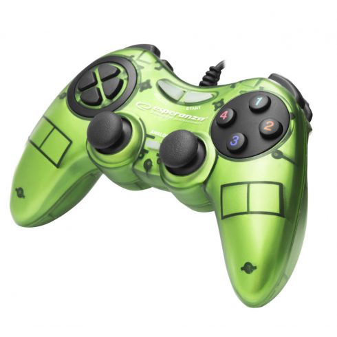 EGG105G Gamepad PC USB Fighter Green Esperanza