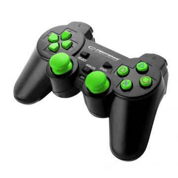 EGG107G Gamepad PC/PS3 USB Trooper Black and Green Esperanza