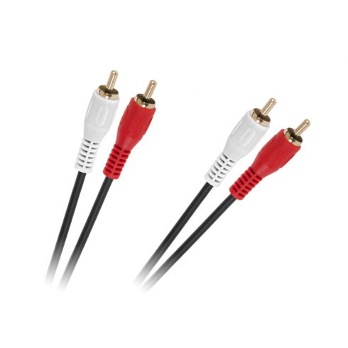 Kabel 2 x RCA - 2 x RCA 1,5 m crni 4 mm