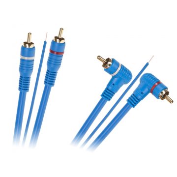 Kabel 2 x RCA - 2 x RCA + žica 5 m pod kutem - ravno