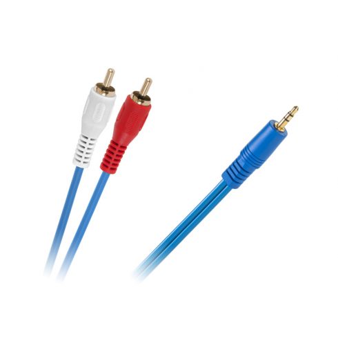 Kabel DJACK 3.5-2 x RCA PLAVI 4MM 1.8M