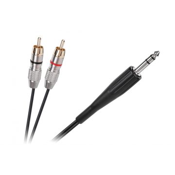 Kabel JACK 6.3 stereo - 2RCA 1.8m