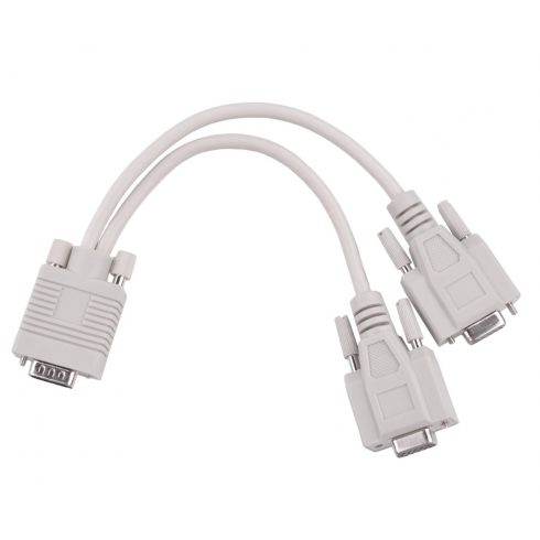 VGA adapter (15-pinski muški) -2x (15-pinski ženski)