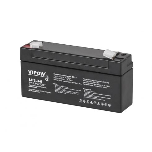 VIPOW gel baterija 6V 3.3Ah