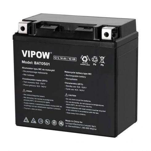 Akumulator za motocikle tipa VIPOW MC 12V 12Ah