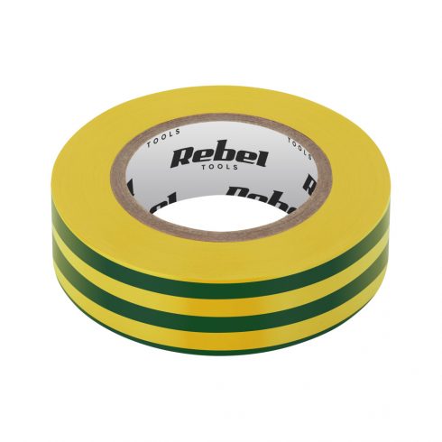 REBEL samoljepljiva izo traka (0,13 mm x 19 mm x 10 m) žuto-zelena