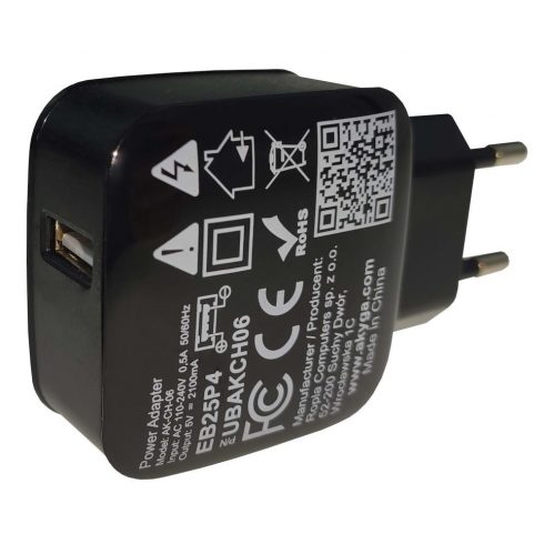 TRX Akyga AK-CH-06 USB punjač 220V/ 5V/ 2.1A/ 10W/ crni