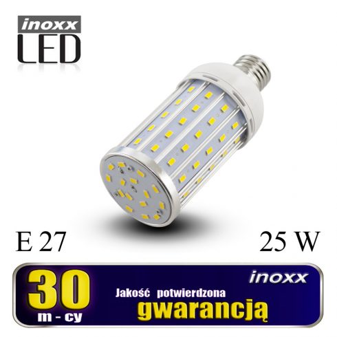 E27 LED corn žarulja 25w metalna 3000k topla