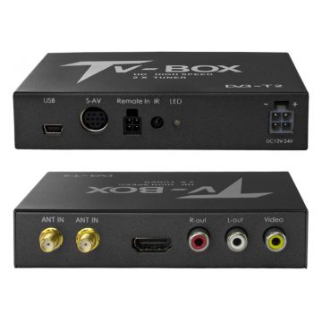 Auto digitalni TV tuner dvbt/t2 hevc/h.265 usb hdmi av