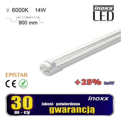 LED fluorescentna cijev 90cm 14w T8 6000K G13 hladno prozirna