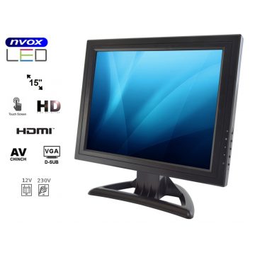 LCD zaslon osjetljiv na dodir 15 inča VGA HDMI 12v 230v