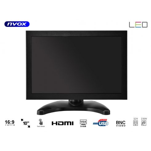 IPS zaslon osjetljiv na dodir s otvorenim okvirom LED 10 inča VGA HDMI USB AV 12V 230V