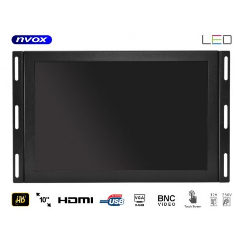 IPS Open Frame zaslon osjetljiv na dodir LED 10 inča Full HD VGA HDMI USB AV 12V 230V