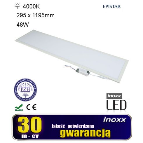 LED stropni panel 120x30 48w lampa tanka kazeta 4000k neutral